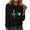 01 Black, variant on Women's Cute Paw Heart Printed Long Sleeve T-Shirt Dressy Loose Crew Neck Blouse Business Casual Tunic Tops