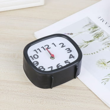 LEORX silent analog alarm clock Alarm Clock Black for Family Members Bedroom Use 1Pcs