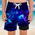thumbnail image 4 of WAYUTE Swim Trunks Boys Quick Drying Stretch Drwastring Waist Trendy Swim Shorts for Kids Youth Lightweight Athletic Summer Water Park, 4 of 4