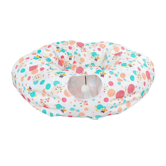 Cama túnel para gatos con pelota de juego, casa para gatos con pelota de juego para exteriores e interiores gatos afortunados Yuyangstore Túnel de gato