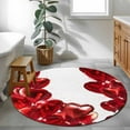 thumbnail image 4 of Valentine's Day Washable Area Rug&nbsp;3 ft Romantic Watercolor Bright Red Love Heart Balloons Soft Round&nbsp;Rugs for Living Room, Non Slip Carpet for Bedroom&nbsp;Entryway Dining Room, 4 of 9