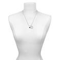 thumbnail image 2 of Delight Jewelry Silvertone Mini Two Sided Maroon Heart She is Clothed in Stength and Dignity Charm Necklace, 20"+3", 2 of 4