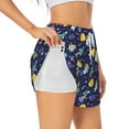 thumbnail image 3 of Lsque Astronaut Corgi Printed Women's Running Shorts with Liner Pockets,Elastic Quick Dry Workout Athletic Gym Yoga Shorts,Womens High Waist Shorts-Medium, 3 of 9