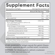 Sports Research® Keto Omega 1250mg Fish Oil EPA DHA Astaxanthin Krill MCT Oil (120 Softgels)