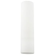 16-Inch Tall Cylinder White Glass Shade with 1-5/8 Fitter