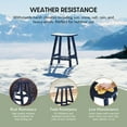 thumbnail image 4 of WestinTrends Malibu HDPE Outdoor Patio 24" Bar Stool Saddle Seat (Set of 2), Navy Blue, 4 of 13