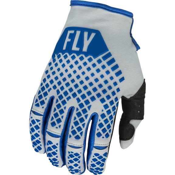 Fly Racing Kinetic Youth Gloves (Medium, Blue/Light Gray)
