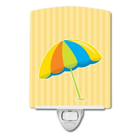 

Caroline s Treasures BB8643CNL Beach Umbrella Ceramic Night Light 6x4x3 multicolor