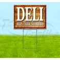 thumbnail image 1 of Deli Meats Cheese Sandwich (18" x 24") Yard Sign, Includes Metal Step Stake, 1 of 6