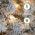 thumbnail image 6 of Bringstar 9FT Pre-Lit Flocked Christmas Tree, Hinged Artificial Xmas Tree/Premium PVC Branches, 650 Lights, 6 of 8