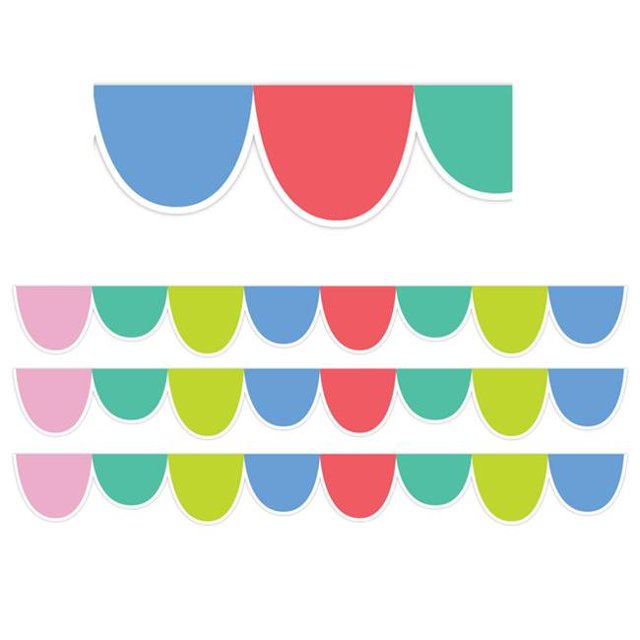 48 ft. Rainbow Drops Border, Multi Color - Grade K - Pack of 3