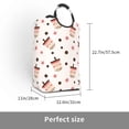 thumbnail image 3 of Vsdgher Milk Tea Print Square Laundry Bag Large Collapsible Dirty Clothes Bags With Handles Waterproof Essentials Storage For College Dorm, Family, 3 of 6
