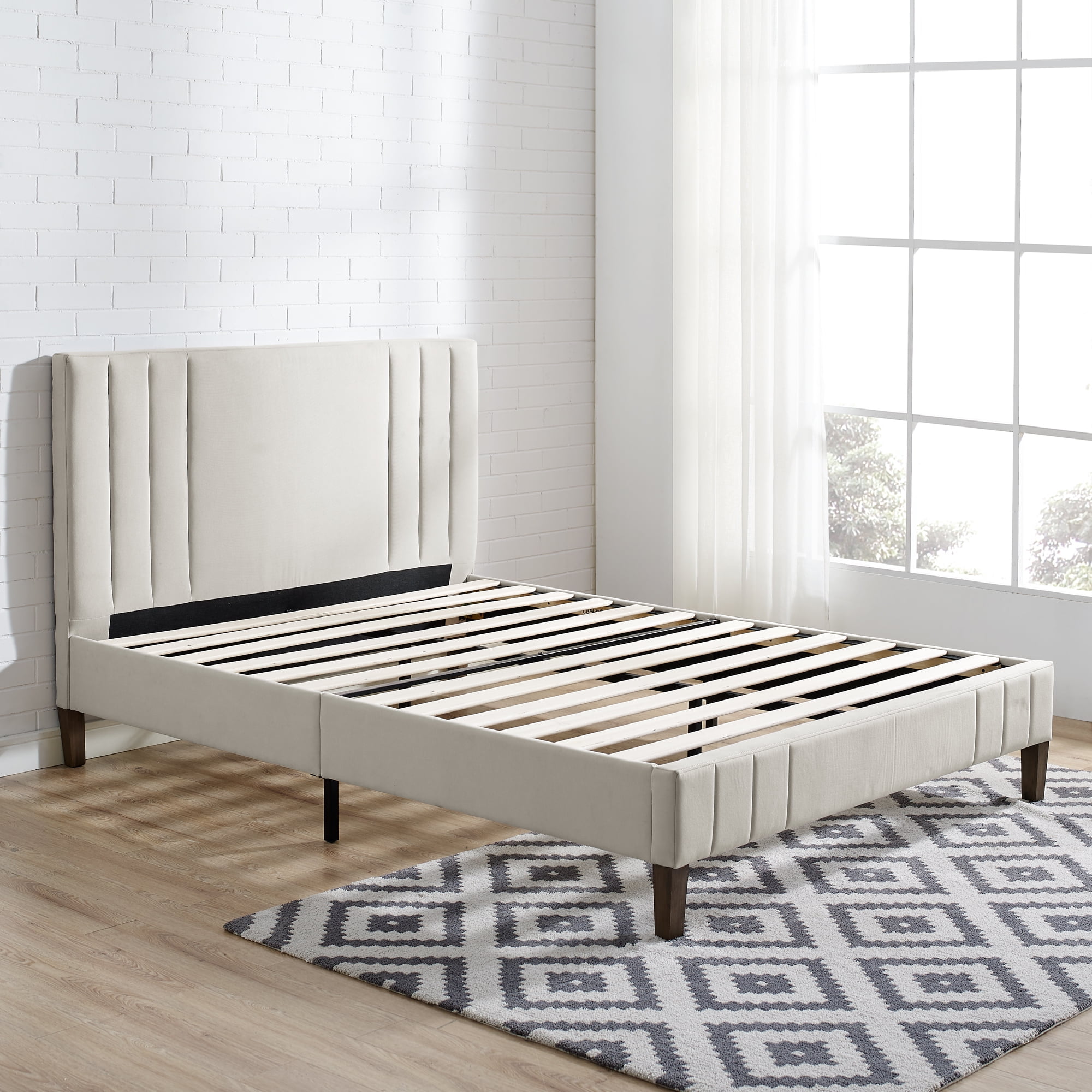 Modern Essentials Barclay Channel Tufted Upholstered Platform Bed Frame