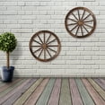 thumbnail image 7 of Trademark Innovations Decorative Vintage 17.7" Wood Garden Wagon Wheel With Steel Rim (Set of 2), 7 of 7