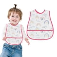 thumbnail image 2 of Bibs - Toddler Bibs, Waterproof, Large for 1-3 Years,Short Sleeve Bib for Girl Or Boy Toddler and Kids for 13 Years Large Size Eating Mess Saving Soft Fabric Apron for Play Dese, 2 of 5