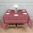 thumbnail image 3 of Red Christmas Folk Pattern Square Tablecloth,Waterproof Square Table Cover,Wipeable Spillproof Washable Table Cover for Home Kitchen Party Decor 42"X42"(107x107cm), 3 of 6