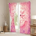 thumbnail image 3 of Feelyou Pink Axolotl Black Out Curtains, Blossoms Flower Curtains Pack of 2 (42x63 Each), 3 of 6