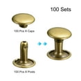 thumbnail image 3 of 100 Sets Leather Rivets 12x12mm Double Cap Rivets Bronze Tone, 3 of 6