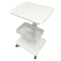 Techtongda Dental Equipment Mobile Steel Cart Mobile Trolley Cart Rolling Utility Cart Trolley Storage Cart 3-layer with Frame