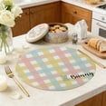 thumbnail image 4 of Uuiauoio Round Easter Placemats Set of 1, Easter Egg Bunny Rabbit Place Mats Flower Seasonal Spring Table Decor for Home Party Kitchen Dining Tableware Decorations, 4 of 6