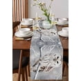 thumbnail image 4 of Winter Owl Table Runner 108 Inches, Country Birds Animal Tree Branches Snow Bed Runner Dresser Scarves Tabletop for Indoor Outdoor Parties/Ceremony/Banquet, 13"x 108", 4 of 8