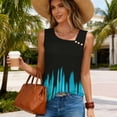 thumbnail image 2 of TaTaai Irregular Neck Button Down Sleeveless Cami for Women 2026 Casual Loose Fit Pa Vest Solid Color Printed Cutout Soft Polyester Summer Top Gift, 2 of 7
