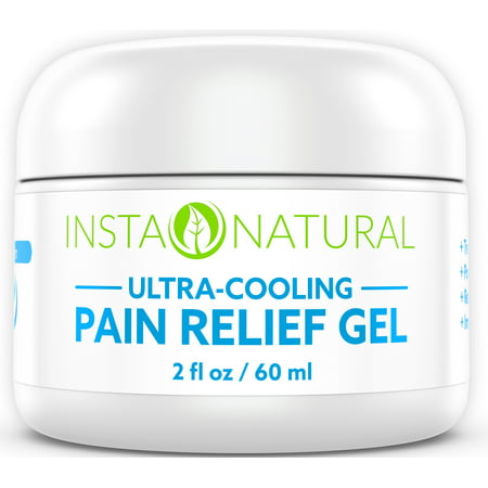 InstaNatural Soulagement de la douleur avec la crème Menthol et Arnica - Refroidissement médicaments Gel pour le dos, les genoux, les coudes, les muscles, l'arthrite et plus - puissant anti-inflammatoire pour le traitement de secours durable - 2 OZ