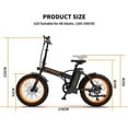 thumbnail image 4 of DEELLEEO AOSTIRMOTOR Folding Electric Bicycle 500W Motor 20" Fat Tire With 36V/13Ah Li-Battery Orange A20-O minimum price：$899, 4 of 5