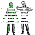 thumbnail image 3 of Otqutp Kids Long Sleeve Skeleton Bodysuit with Face Mask Boys Spooky Outfit Fall Halloween Holiday Party Dress Up Sets, 3 of 7