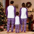 thumbnail image 4 of Zwiiyzr Family Christmas Pajamas Matching Sets for Mom Parent Child Outfit Christmas Set Printed Home Clothes Sleepwear Long Sleeved Jumpsuit Set Mom Style Purple-Mom, 4 of 5
