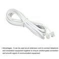 thumbnail image 3 of Uxcell Phone Extension Cord Telephone Cable Phone Line Cord RJ11 6P4C Plugs Male to Male for Phone and Fax 15 ft White, 3 of 5