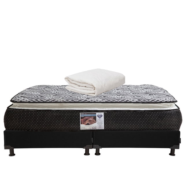 Colchon King Size Omega+Box Base Cama+Protector Ultra