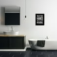 thumbnail image 2 of The Stupell Home Decor Collection Wash Your Hands Ya Filthy Animal Black and White Bold Typography Black Framed Giclee Texturized Art, 2 of 8