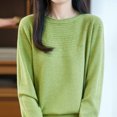 thumbnail image 3 of DAFPZW Wool Sweaters for Women Fall Winter Warm Soft Knitted Tops Casual Loose Pullover Crew Neck Long Sleeves Shirts, 3 of 5