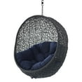 thumbnail image 4 of Swing Lounge Chair, Black Navy Blue, Modern Contemporary Urban Design, Outdoor Patio Balcony Cafe Bistro Garden Furniture Hotel Hospitality, 4 of 7