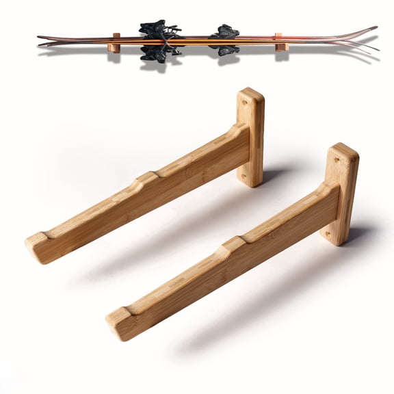 Vagabond Racks - 2-Ski Wall Rack – Strong & Secure Wall Mount for Two Skis – Easy Install, Durable, Space-Saving Design