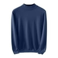 thumbnail image 2 of gbyLJF Lightweight Mock Neck Sweater for Men Solid Color Long Sleeve Pullover Tops Soft Comfy Slim Fit Blouse Casual Base Layer Shirt, 2 of 6