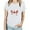 White, variant on WREESH Casual Crew Neck T-Shirt Women's Canada Day Maple Leaf Print Summer Blouse White