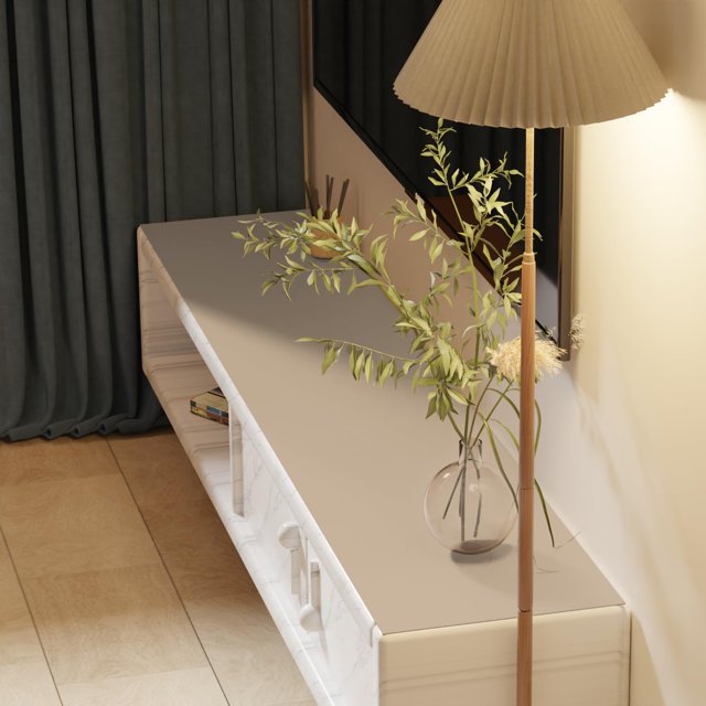 Alfombrilla de escritorio Zinkooat de 1,8 mm de grosor, 30 x 107 cm, marrón claro+gris