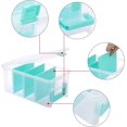 thumbnail image 5 of Boîte de Rangement en Plastique Transparent Bleu, Boîte de Rangement Utilitaire avec 4 Compartiments Détachables et Poignée, Verticale, 5 of 5