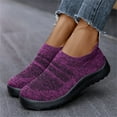thumbnail image 4 of gvdentm Womens Walking Sneakers Womens Walking Shoes Slip On Memory Foam Lightweight Casual Sneakers for Gym Travel Work Purple,9, 4 of 5
