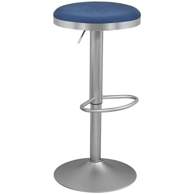 Meridian Furniture Brody Navy Velvet Adjustable Stool