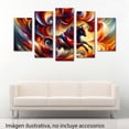 thumbnail image 2 of Cuadro decorativo para Sala, Comedor y Recamara, Abstracto Toro, Fuego, Furia, minimalista, moderno, elegante, juego de 5 piezas, 2 of 5