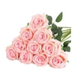 thumbnail image 1 of Flores artificiales Advancent 10 UNIDS Impermeable seda Falsa Ramo de rosas para Boda regalo de Fiesta decoración rosa claro HA084444-04, 1 of 6