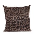 thumbnail image 1 of Cojín decorativo Plutus Brands de piel sintética con estampado de leopardo marrón 46 x 46 cm, 1 of 1