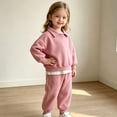 thumbnail image 7 of Timegard Infant Unisex Clothes Cotton Sets Boys Girls Casual Workout Sets Collar Pullover Joggers Toddler Loose Outfits, 7 of 7