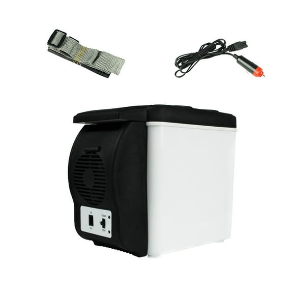 lixuesong 6L 12V Portable Car Refrigerator Compact Cooling with Carrying Strap Low Noise Designs Fridge for Automotive Travel Use