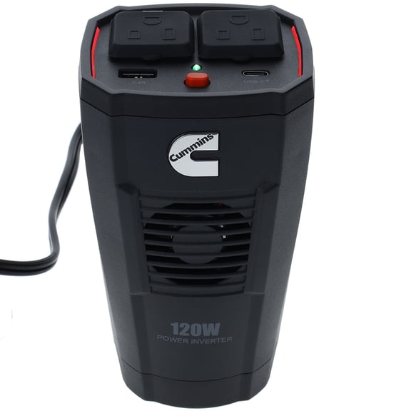 Cummins CMN120C Cupholder 12V Plug 120 Watt Modified Sine Wave Power Inverter