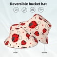 thumbnail image 5 of Kll Red Ladybug Bucket Hat For Women Men Packable Travel Beach Sun Hat Outdoor Rave Accessories Reflective Fisherman Cap, 5 of 9