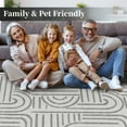 thumbnail image 2 of Tzou 2x6ft Contemporary Washable Runner Rug, Non Slip Low Pile Indoor Living Room Carpet – Stain Resistant Machine Washable Rug for Dorm, Office & Bedroom, 2 of 8
